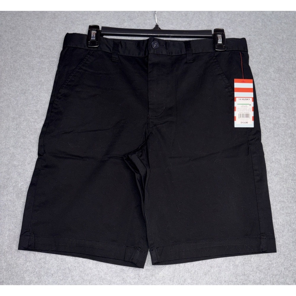 Cat & Jack Boys Adjustable Waist Shorts in Ebony - 14 Husky